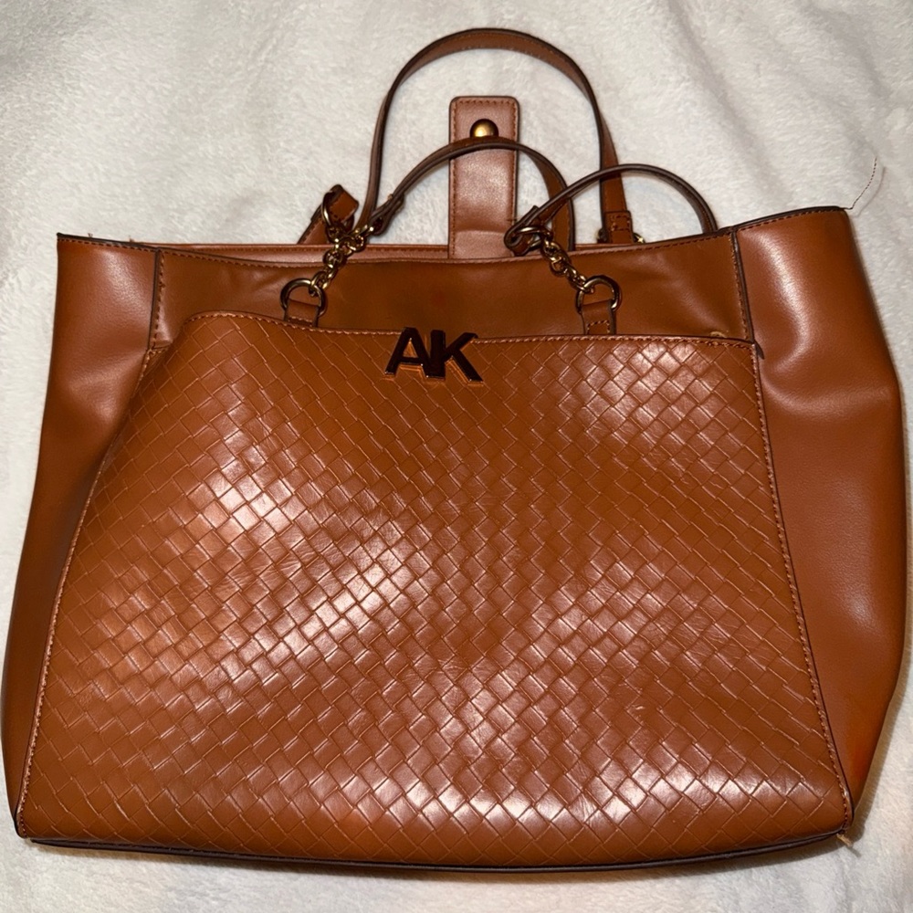 Anne Klein Women's Brown Leather Tote Bag